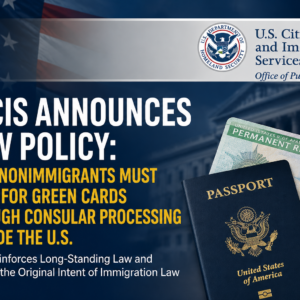 U.S. Citizenship and Immigration Services Will Grant ‘Adjustment of Status’ Only in Extraordinary Circumstances